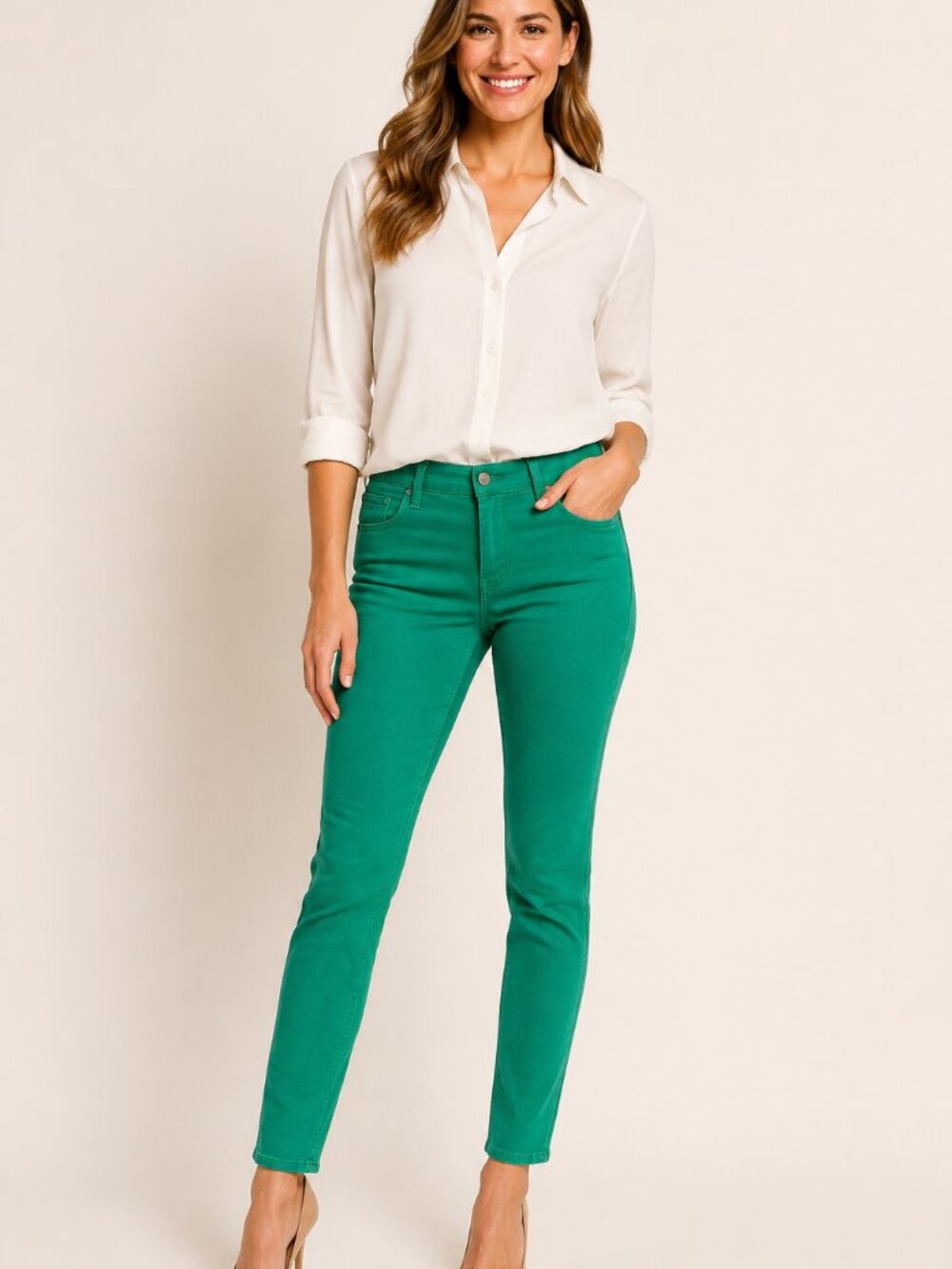 Gibson Latimer Emerald Skinny Jeans